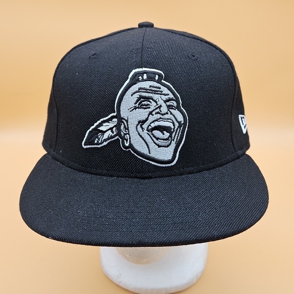 Atlanta Braves Hat Cap New Era Fitted Size 7 1/4 Chief Noc-A-Homa Cooperstown - Picture 2 of 9